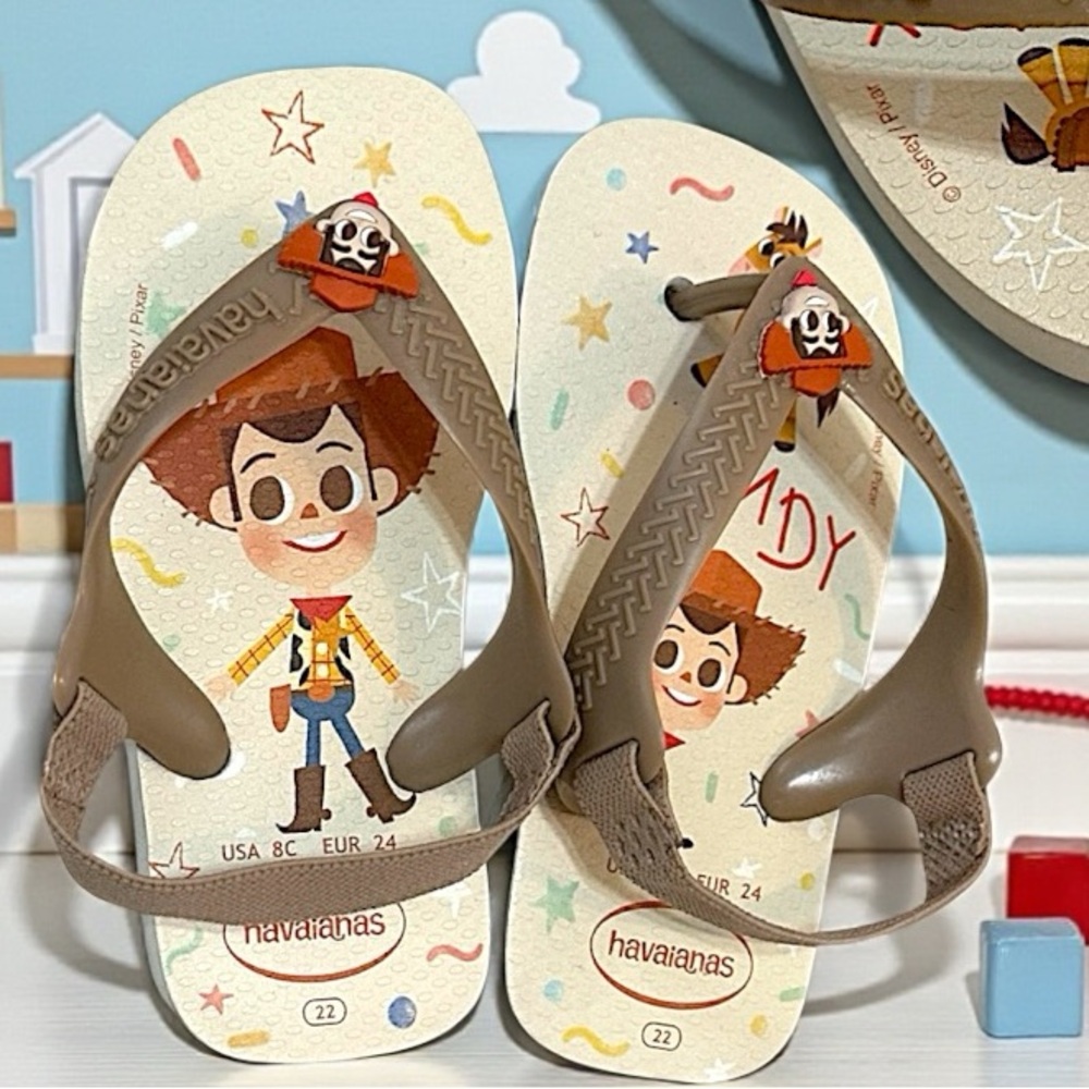 New Havaianas Disney Pixar Toy Story Sandals Woody Size 8 Toddler Kids